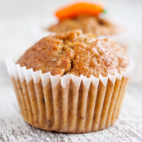 Lemon Carrot Oatmeal Protein Muffins