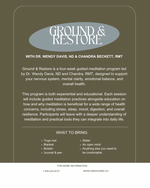 Load image into Gallery viewer, Ground &amp; Restore Meditation Sessions
