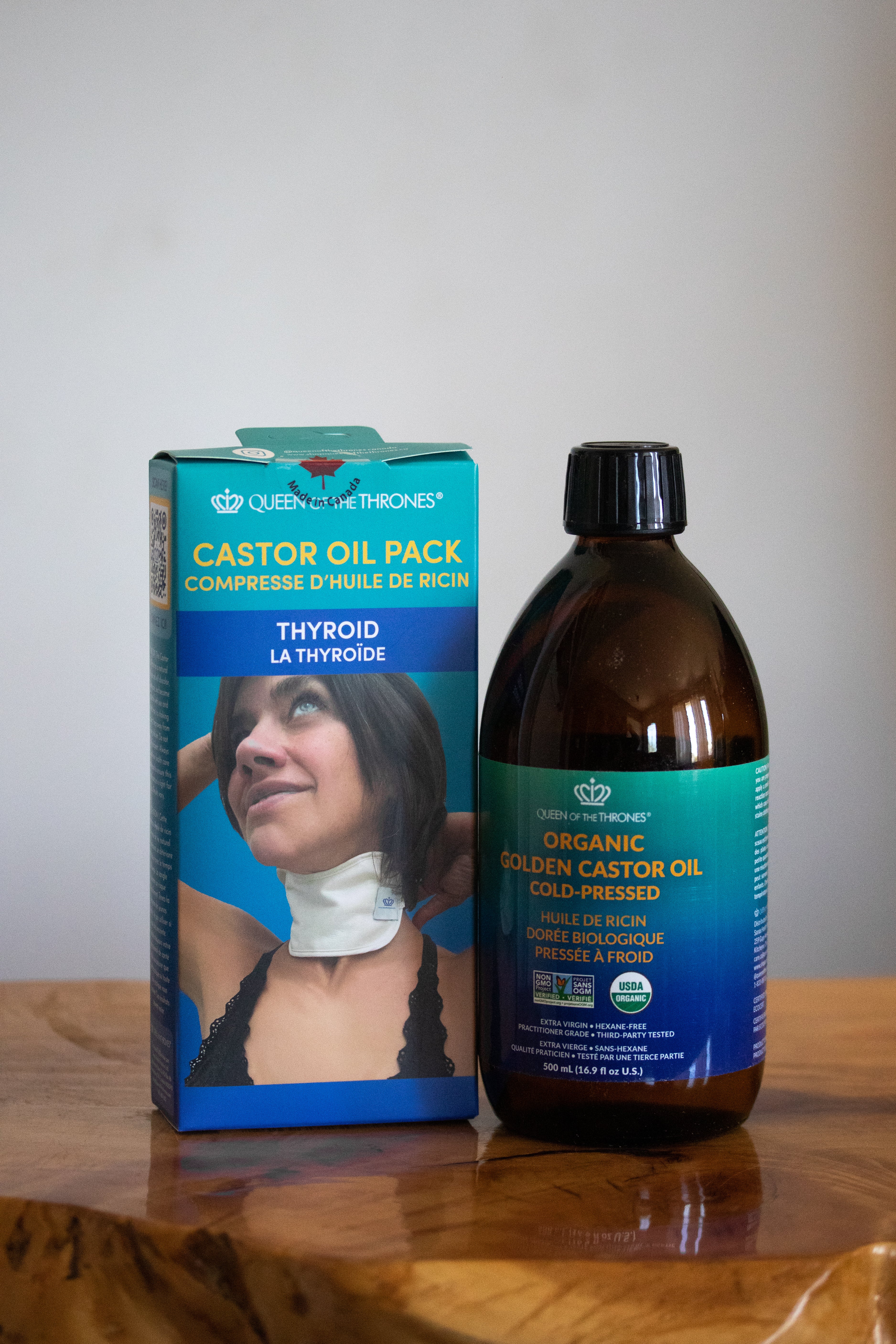 Castor Oil Neck &amp; Thyroid Combo (Pack + Oil)