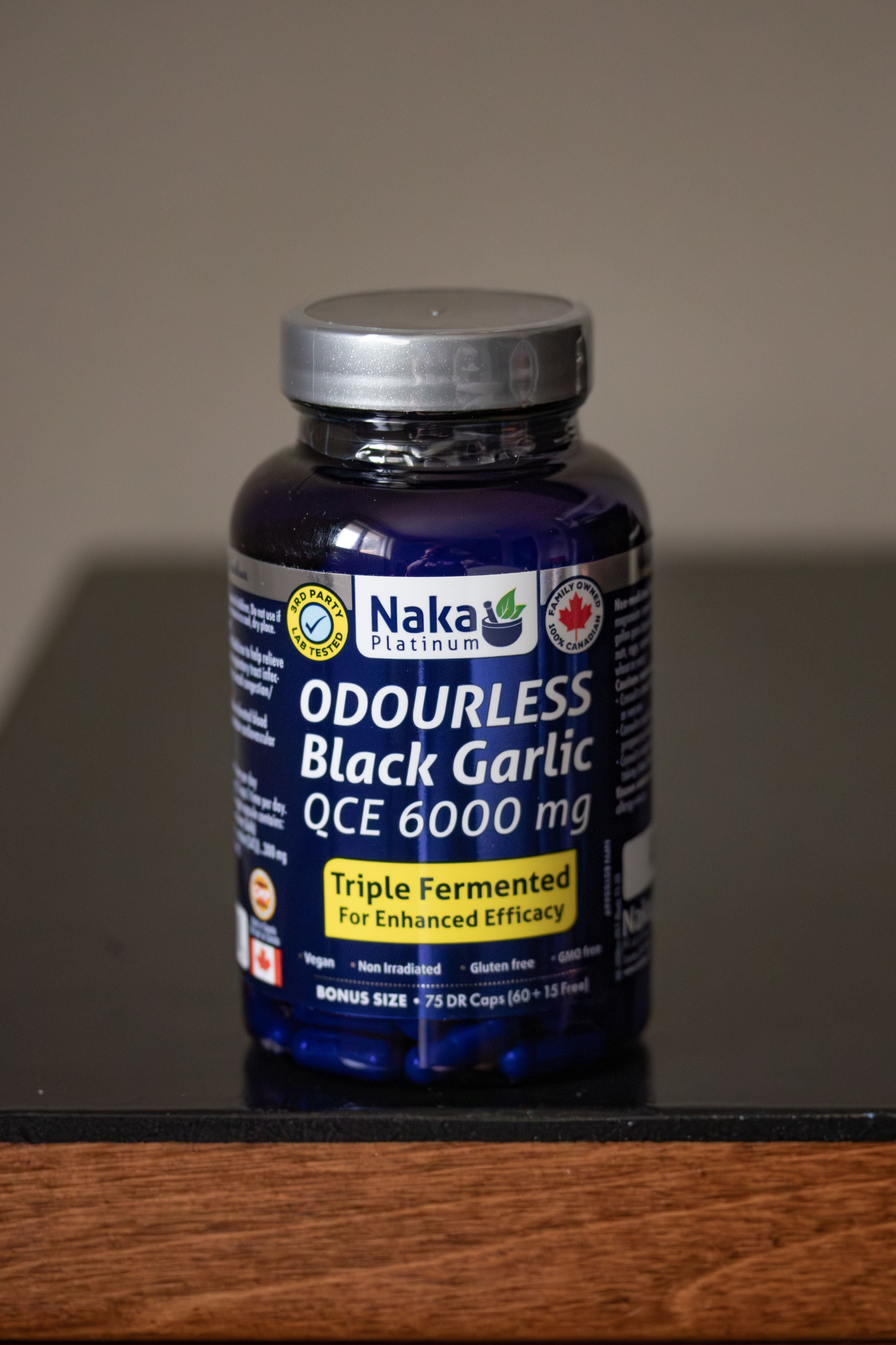 Odorless Black Garlic 6000 mg.