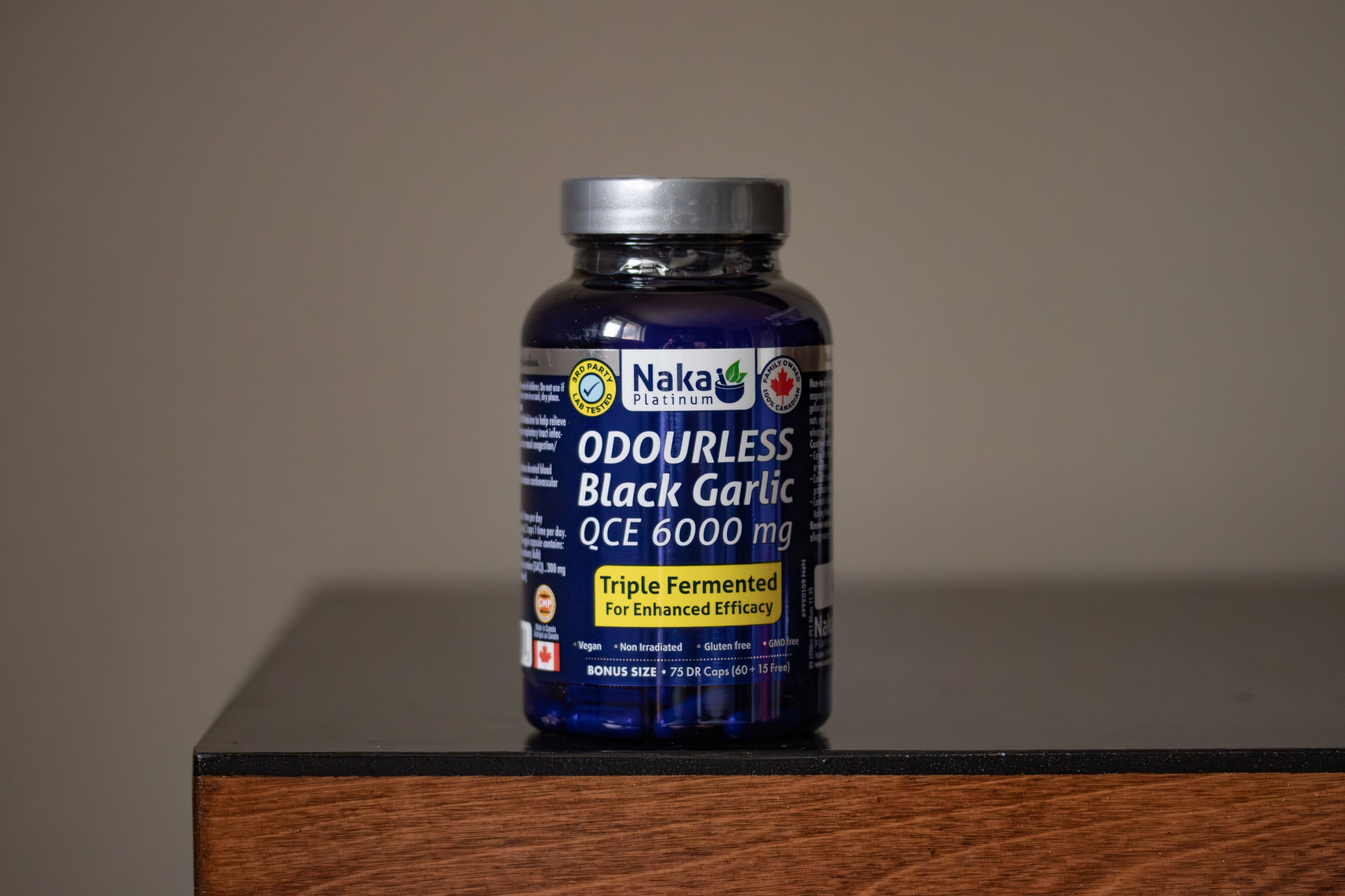Odorless Black Garlic 6000 mg.